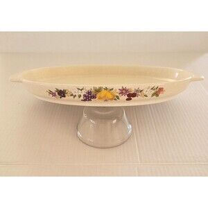 VTG TemperWare by Lenox "Summer Harvest" Fruit Oval Roaster Platter Dish 15"